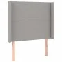 Cabecero con LED de tela gris claro 103x16x118/128 cm de vidaXL, Cabeceros y pies de cama - Ref: Foro24-3123758, Precio: 78,8...