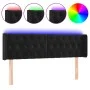 Kopfteil aus schwarzem Samt mit LED 147x16x78/88 cm von vidaXL, Kopf- und Fußteile - Ref: Foro24-3123622, Preis: 95,53 €, Rab...