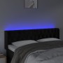 Cabecero con LED de terciopelo negro 147x16x78/88 cm de vidaXL, Cabeceros y pies de cama - Ref: Foro24-3123622, Precio: 95,63...