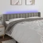 Light gray velvet headboard with LED 163x16x78/88 cm by vidaXL, Headboards and footboards - Ref: Foro24-3123724, Price: 84,52...