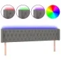 Dark gray fabric headboard with LED 183x16x78/88 cm by vidaXL, Headboards and footboards - Ref: Foro24-3123587, Price: 88,95 ...