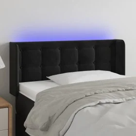 Kopfteil aus schwarzem Samt mit LED 103x16x78/88 cm von vidaXL, Kopf- und Fußteile - Ref: Foro24-3123714, Preis: 62,24 €, Rab...