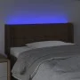Kopfteil mit LED aus dunkelbraunem Stoff 93x16x78/88 cm von vidaXL, Kopf- und Fußteile - Ref: Foro24-3123655, Preis: 57,75 €,...