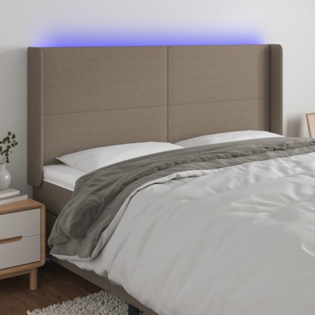Cabecero con LED de tela gris taupe 163x16x118/128 cm de vidaXL, Cabeceros y pies de cama - Ref: Foro24-3123778, Precio: 143,...