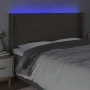 Kopfteil mit LED aus taupegrauem Stoff 163x16x118/128 cm von vidaXL, Kopf- und Fußteile - Ref: Foro24-3123778, Preis: 138,61 ...