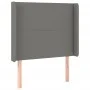 Cabecero con LED de tela gris oscuro103x16x118/128 cm de vidaXL, Cabeceros y pies de cama - Ref: Foro24-3123759, Precio: 87,5...