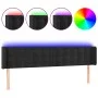 Black velvet headboard with LED 163x16x78/88 cm by vidaXL, Headboards and footboards - Ref: Foro24-3123726, Price: 73,23 €, D...