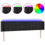 Cabecero con LED de terciopelo negro 163x16x78/88 cm de vidaXL, Cabeceros y pies de cama - Ref: Foro24-3123726, Precio: 70,54...