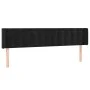 Black velvet headboard with LED 163x16x78/88 cm by vidaXL, Headboards and footboards - Ref: Foro24-3123726, Price: 73,23 €, D...