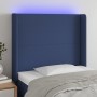 Cabecero con LED de tela azul 103x16x118/128 cm de vidaXL, Cabeceros y pies de cama - Ref: Foro24-3123764, Precio: 66,47 €, D...