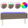 Cabecero con LED de tela gris taupe 203x16x78/88 cm de vidaXL, Cabeceros y pies de cama - Ref: Foro24-3123598, Precio: 104,22...