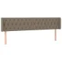 Headboard with LED in taupe gray fabric 203x16x78/88 cm by vidaXL, Headboards and footboards - Ref: Foro24-3123598, Price: 10...