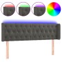 Cabecero con LED de terciopelo gris oscuro 163x16x78/88 cm de vidaXL, Cabeceros y pies de cama - Ref: Foro24-3123627, Precio:...