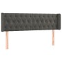 Cabecero con LED de terciopelo gris oscuro 163x16x78/88 cm de vidaXL, Cabeceros y pies de cama - Ref: Foro24-3123627, Precio:...