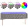Light gray velvet headboard with LED 183x16x78/88 cm by vidaXL, Headboards and footboards - Ref: Foro24-3123632, Price: 88,95...