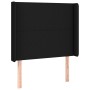 Cabecero con LED de tela negro 83x16x118/128 cm de vidaXL, Cabeceros y pies de cama - Ref: Foro24-3123744, Precio: 78,96 €, D...