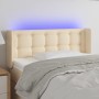 Cabecero con LED de tela crema 93x16x78/88 cm de vidaXL, Cabeceros y pies de cama - Ref: Foro24-3123657, Precio: 52,94 €, Des...