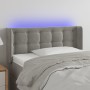Cabecero con LED de terciopelo gris claro 93x16x78/88 cm de vidaXL, Cabeceros y pies de cama - Ref: Foro24-3123706, Precio: 6...