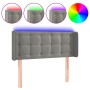 Cabecero con LED de terciopelo gris claro 93x16x78/88 cm de vidaXL, Cabeceros y pies de cama - Ref: Foro24-3123706, Precio: 6...