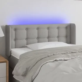 Light gray fabric headboard with LED 93x16x78/88 cm by vidaXL, Headboards and footboards - Ref: Foro24-3123652, Price: 53,45 ...