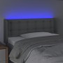 Cabecero con LED de tela gris claro 93x16x78/88 cm de vidaXL, Cabeceros y pies de cama - Ref: Foro24-3123652, Precio: 54,37 €...