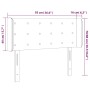 Cabecero con LED de tela gris claro 93x16x78/88 cm de vidaXL, Cabeceros y pies de cama - Ref: Foro24-3123652, Precio: 54,37 €...