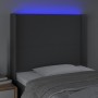 Cabecero con LED de tela gris oscuro 93x16x118/128 cm de vidaXL, Cabeceros y pies de cama - Ref: Foro24-3123751, Precio: 82,1...