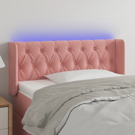 Cabecero con LED de terciopelo rosa 103x16x78/88 cm de vidaXL, Cabeceros y pies de cama - Ref: Foro24-3123613, Precio: 71,21 ...