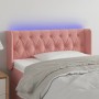 Cabecero con LED de terciopelo rosa 103x16x78/88 cm de vidaXL, Cabeceros y pies de cama - Ref: Foro24-3123613, Precio: 71,21 ...