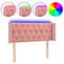 Cabecero con LED de terciopelo rosa 103x16x78/88 cm de vidaXL, Cabeceros y pies de cama - Ref: Foro24-3123613, Precio: 71,21 ...