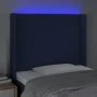 Cabecero con LED de tela azul 93x16x118/128 cm de vidaXL, Cabeceros y pies de cama - Ref: Foro24-3123756, Precio: 75,77 €, De...