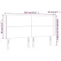 Kopfteil aus schwarzem Stoff mit LED 163x16x118/128 cm von vidaXL, Kopf- und Fußteile - Ref: Foro24-3123776, Preis: 124,75 €,...