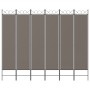 Biombo divisor de 6 paneles de tela gris antracita 240x200 cm de vidaXL, Divisores de ambientes - Ref: Foro24-350160, Precio:...