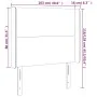 Headboard with LED in taupe gray fabric 103x16x118/128 cm by vidaXL, Headboards and footboards - Ref: Foro24-3123762, Price: ...