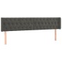 Cabecero con LED de terciopelo gris oscuro 183x16x78/88 cm de vidaXL, Cabeceros y pies de cama - Ref: Foro24-3123633, Precio:...