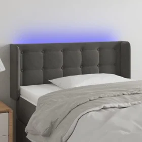 Dark gray velvet headboard with LED 93x16x78/88 cm by vidaXL, Headboards and footboards - Ref: Foro24-3123707, Price: 69,90 €...