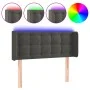 Dark gray velvet headboard with LED 93x16x78/88 cm by vidaXL, Headboards and footboards - Ref: Foro24-3123707, Price: 69,90 €...
