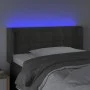 Dark gray velvet headboard with LED 93x16x78/88 cm by vidaXL, Headboards and footboards - Ref: Foro24-3123707, Price: 69,90 €...