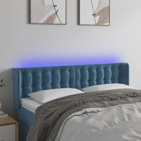Dark blue velvet LED headboard 147x16x78/88 cm by vidaXL, Headboards and footboards - Ref: Foro24-3123722, Price: 71,39 €, Di...