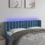 LED-Kopfteil aus dunkelblauem Samt, 147 x 16 x 78/88 cm von vidaXL, Kopf- und Fußteile - Ref: Foro24-3123722, Preis: 71,39 €,...