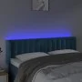 LED-Kopfteil aus dunkelblauem Samt, 147 x 16 x 78/88 cm von vidaXL, Kopf- und Fußteile - Ref: Foro24-3123722, Preis: 71,39 €,...