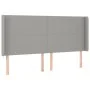 Cabecero con LED de tela gris claro 203x16x118/128 cm de vidaXL, Cabeceros y pies de cama - Ref: Foro24-3123790, Precio: 125,...