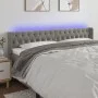 Light gray velvet headboard with LED 203x16x78/88 cm by vidaXL, Headboards and footboards - Ref: Foro24-3123638, Price: 96,84...