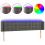 Cabecero con LED de terciopelo gris oscuro 183x16x78/88 cm de vidaXL, Cabeceros y pies de cama - Ref: Foro24-3123731, Precio:...
