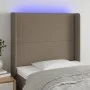 Cabecero con LED de tela gris taupe 83x16x118/128 cm de vidaXL, Cabeceros y pies de cama - Ref: Foro24-3123746, Precio: 86,77...