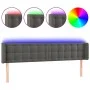 Dark gray velvet headboard with LED 203x16x78/88 cm by vidaXL, Headboards and footboards - Ref: Foro24-3123737, Price: 70,66 ...