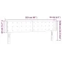 Dark gray velvet headboard with LED 203x16x78/88 cm by vidaXL, Headboards and footboards - Ref: Foro24-3123737, Price: 70,66 ...