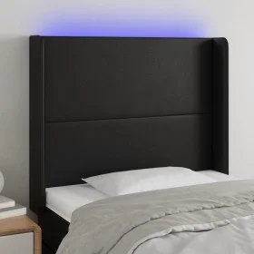 Kopfteil mit LED aus schwarzem Kunstleder 83x16x118/128 cm von vidaXL, Kopf- und Fußteile - Ref: Foro24-3123840, Preis: 78,98...