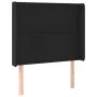 Cabecero con LED cuero sintético negro 83x16x118/128 cm de vidaXL, Cabeceros y pies de cama - Ref: Foro24-3123840, Precio: 78...