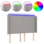 Hellgraues Stoffkopfteil mit LED 147x16x118/128 cm von vidaXL, Kopf- und Fußteile - Ref: Foro24-3123766, Preis: 129,06 €, Rab...